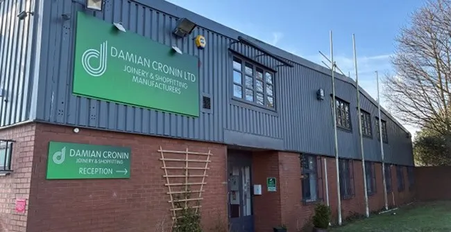 The 113.4 kWp solar array on the Damian Cronin factory roof in Benton, Newcastle