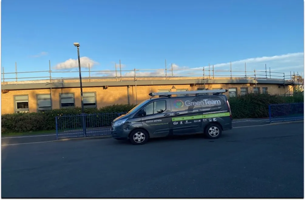 Green Team Partnership van used by the installation team across the North East