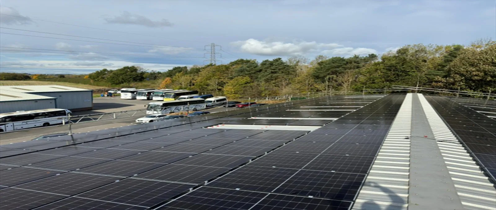 Solar panels installed by Green Team Partnership on the NHS ambulance station at Bluchers, Newcastle