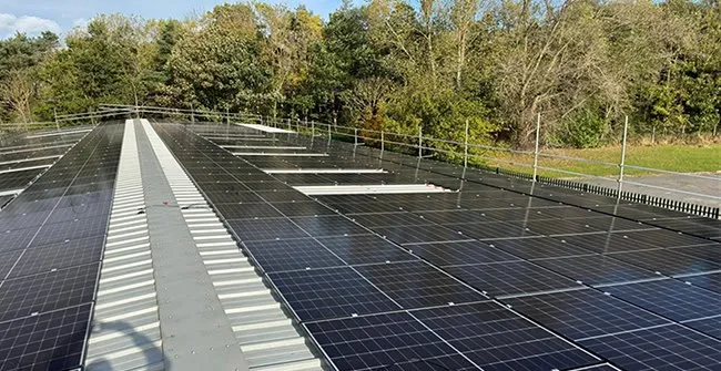 Solar PV system on the NHS Bluchers Ambulance Station in Newcastle