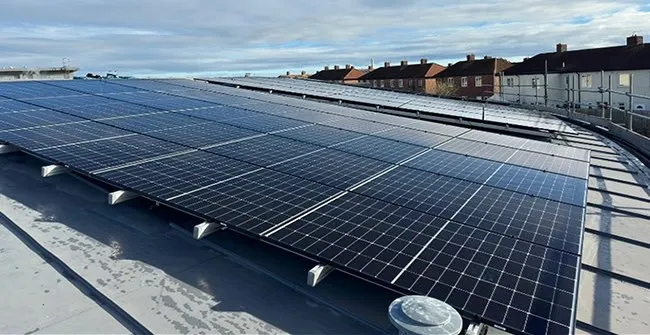 103.75 kWp array at Horsley Hill Campus for South Tyneside Council