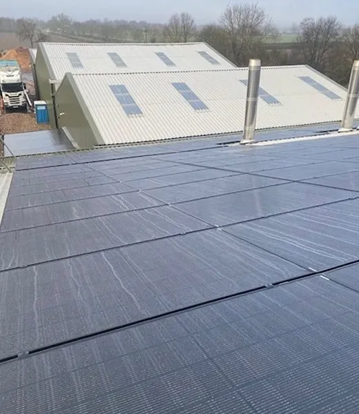 Panel rows installed as part of the Woodyfuel multi-site rollout